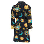 Cute Cartoon Scorpio Pattern Print Men's Bathrobe