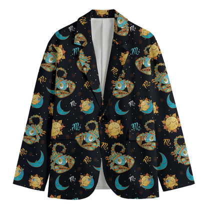 Cute Cartoon Scorpio Pattern Print Men's Blazer