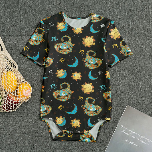 Cute Cartoon Scorpio Pattern Print Men's Bodysuit