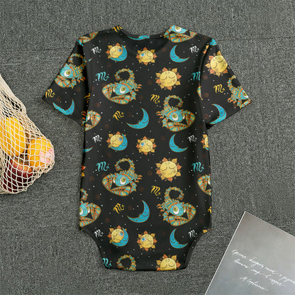 Cute Cartoon Scorpio Pattern Print Men's Bodysuit