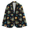 Cute Cartoon Scorpio Pattern Print Men's Cotton Blazer