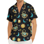 Cute Cartoon Scorpio Pattern Print Men's Deep V-Neck Shirt