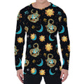 Cute Cartoon Scorpio Pattern Print Men's Long Sleeve T-Shirt