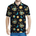 Cute Cartoon Scorpio Pattern Print Men's Polo Shirt