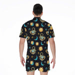 Cute Cartoon Scorpio Pattern Print Men's Rompers