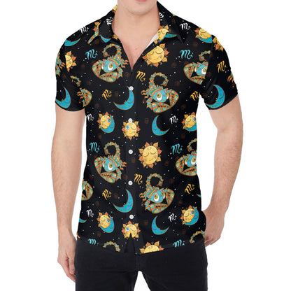 Cute Cartoon Scorpio Pattern Print Men's Shirt
