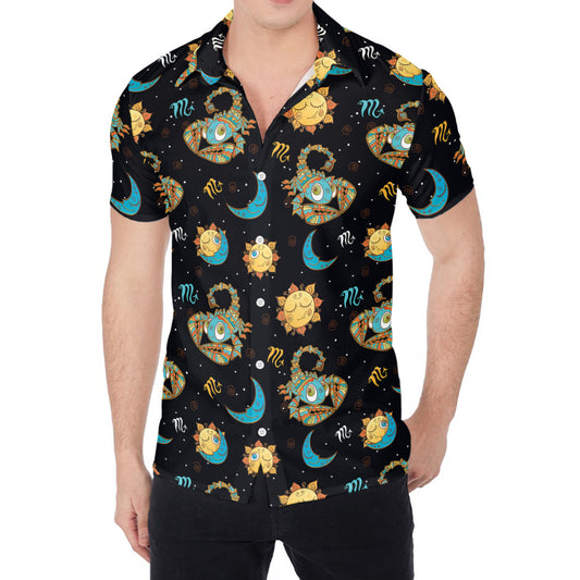Cute Cartoon Scorpio Pattern Print Men's Shirt