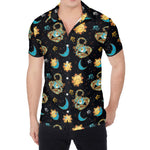 Cute Cartoon Scorpio Pattern Print Men's Shirt