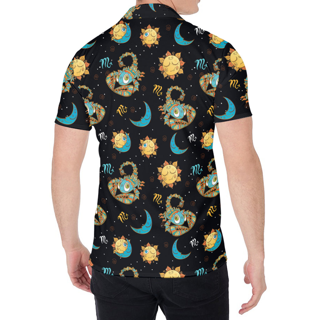 Cute Cartoon Scorpio Pattern Print Men's Shirt