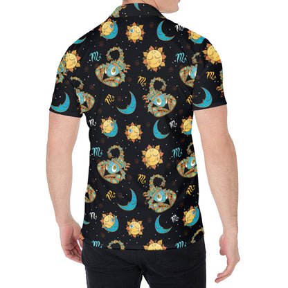 Cute Cartoon Scorpio Pattern Print Men's Shirt