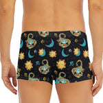 Cute Cartoon Scorpio Pattern Print Men's Short Boxer Briefs