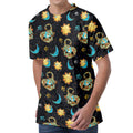 Cute Cartoon Scorpio Pattern Print Men's Velvet T-Shirt