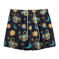 Cute Cartoon Scorpio Pattern Print Mesh Shorts