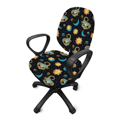 Cute Cartoon Scorpio Pattern Print Office Chair Cover