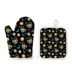 Cute Cartoon Scorpio Pattern Print Oven Mitt And Pot Holder Set