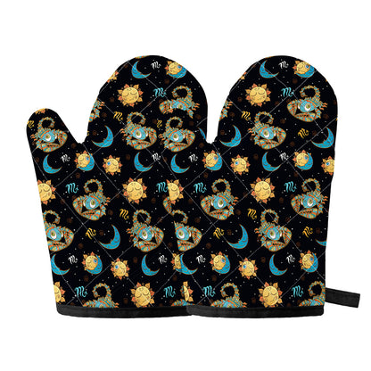 Cute Cartoon Scorpio Pattern Print Oven Mitts