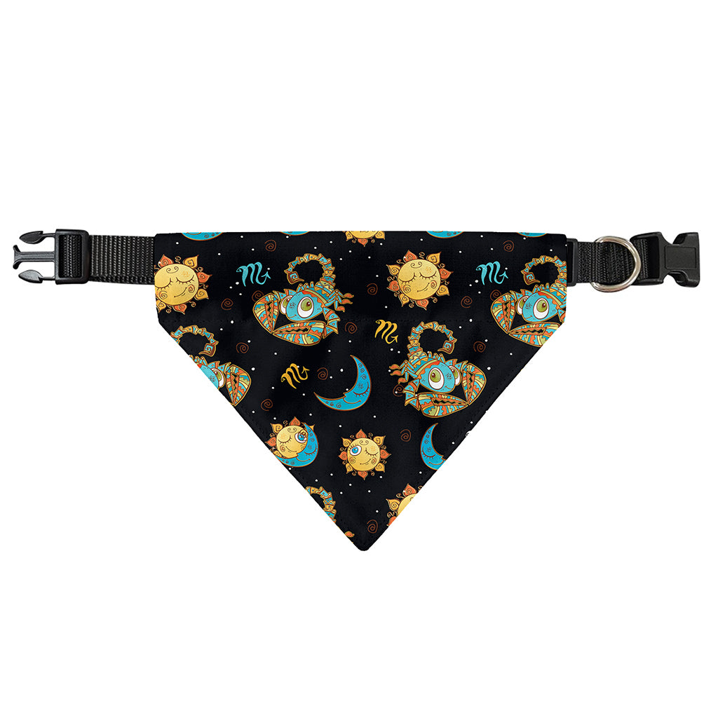 Cute Cartoon Scorpio Pattern Print Over The Collar Dog Bandana