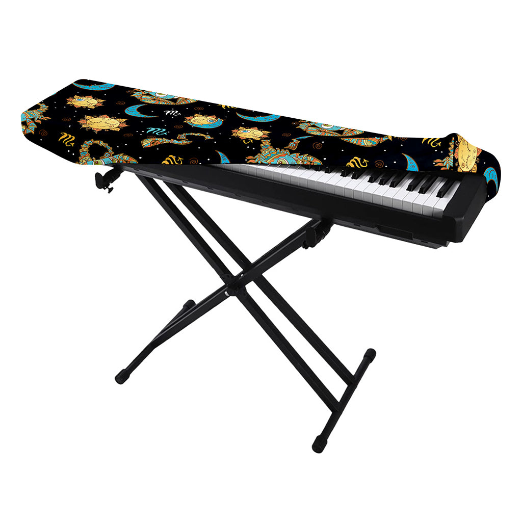 Cute Cartoon Scorpio Pattern Print Piano Keyboard Cover