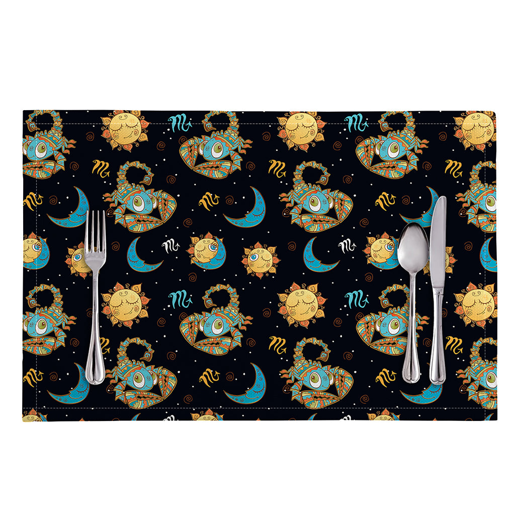 Cute Cartoon Scorpio Pattern Print Placemat