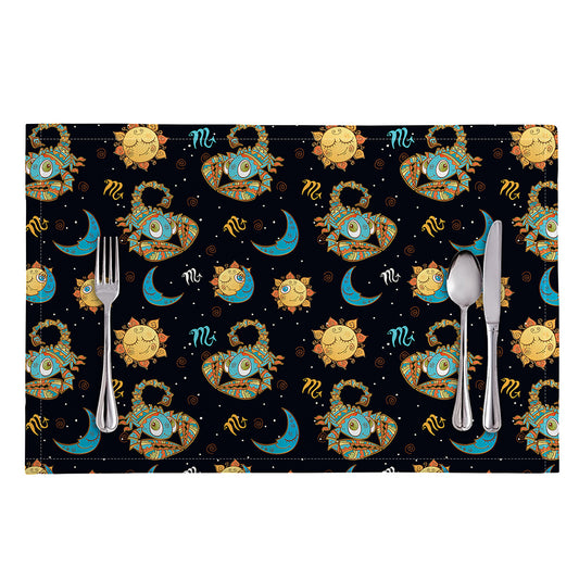 Cute Cartoon Scorpio Pattern Print Placemat