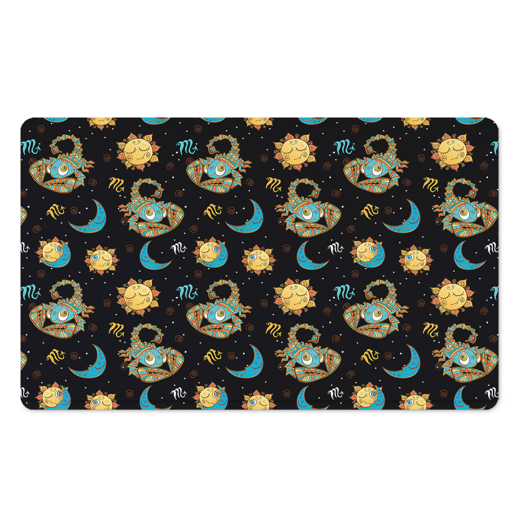 Cute Cartoon Scorpio Pattern Print Polyester Doormat