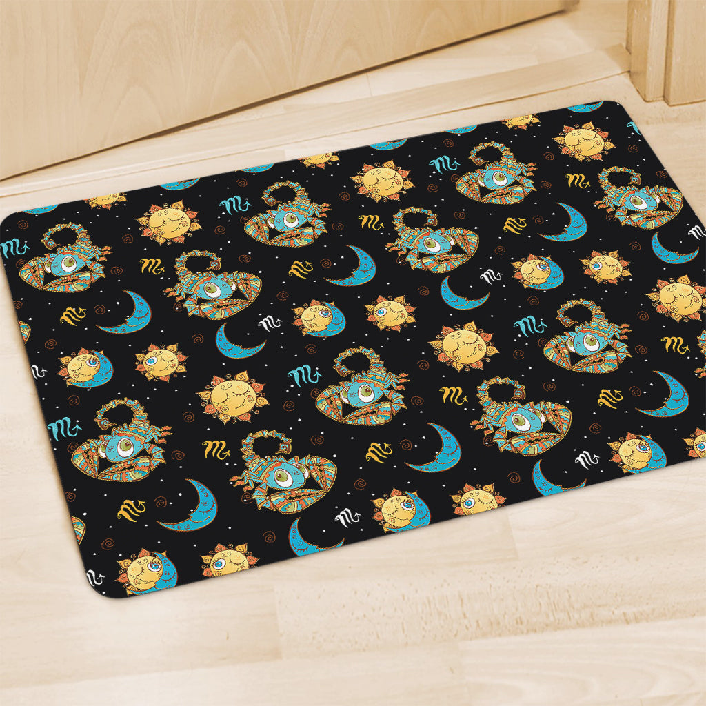Cute Cartoon Scorpio Pattern Print Polyester Doormat