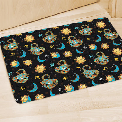 Cute Cartoon Scorpio Pattern Print Polyester Doormat