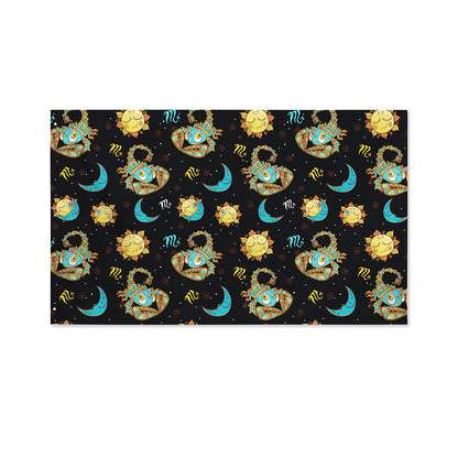Cute Cartoon Scorpio Pattern Print Polyester Flag