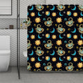 Cute Cartoon Scorpio Pattern Print Polyester Shower Curtain