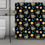 Cute Cartoon Scorpio Pattern Print Polyester Shower Curtain