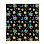 Cute Cartoon Scorpio Pattern Print Polyester Shower Curtain