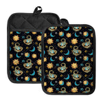 Cute Cartoon Scorpio Pattern Print Pot Holders With Pocket