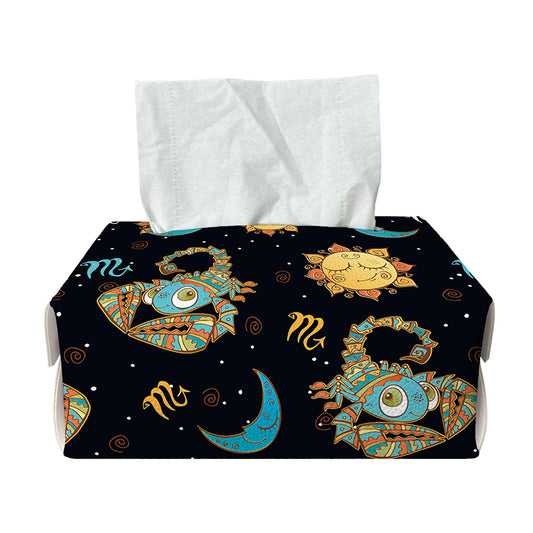 Cute Cartoon Scorpio Pattern Print Rectangle Tissue Box Cover