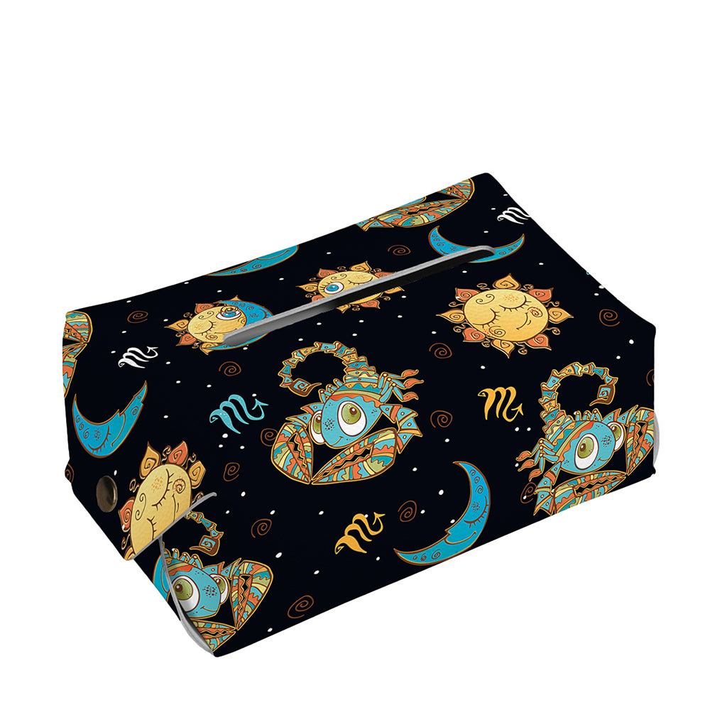 Cute Cartoon Scorpio Pattern Print Rectangle Tissue Box Cover