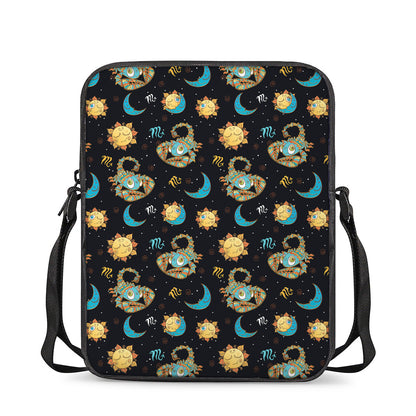 Cute Cartoon Scorpio Pattern Print Rectangular Crossbody Bag