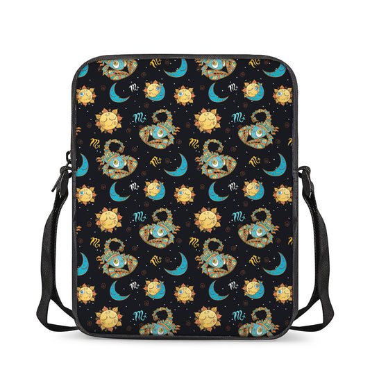 Cute Cartoon Scorpio Pattern Print Rectangular Crossbody Bag