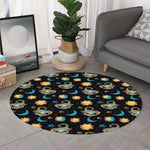 Cute Cartoon Scorpio Pattern Print Round Rug