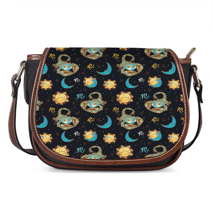Cute Cartoon Scorpio Pattern Print Saddle Bag