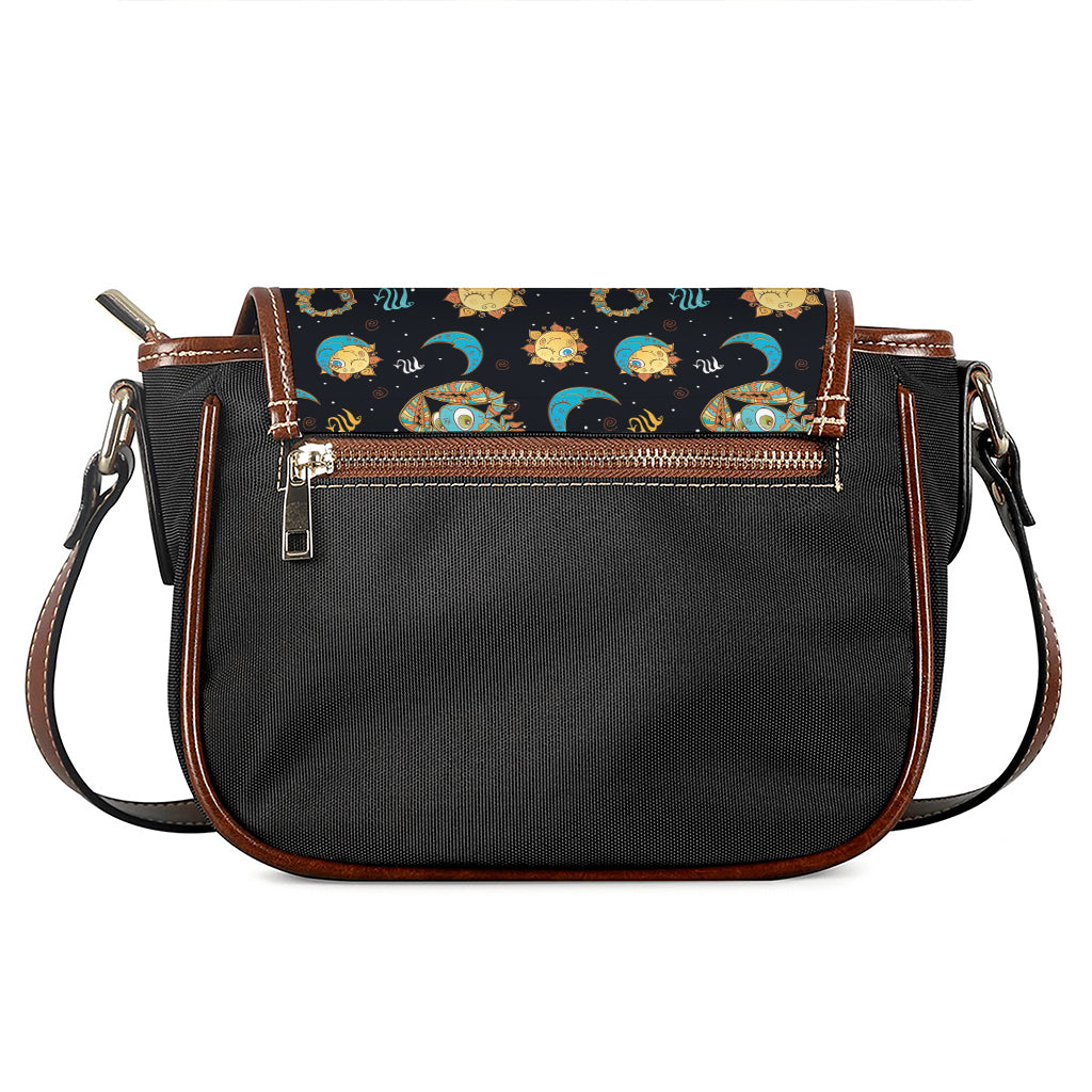 Cute Cartoon Scorpio Pattern Print Saddle Bag