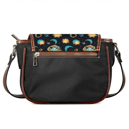 Cute Cartoon Scorpio Pattern Print Saddle Bag