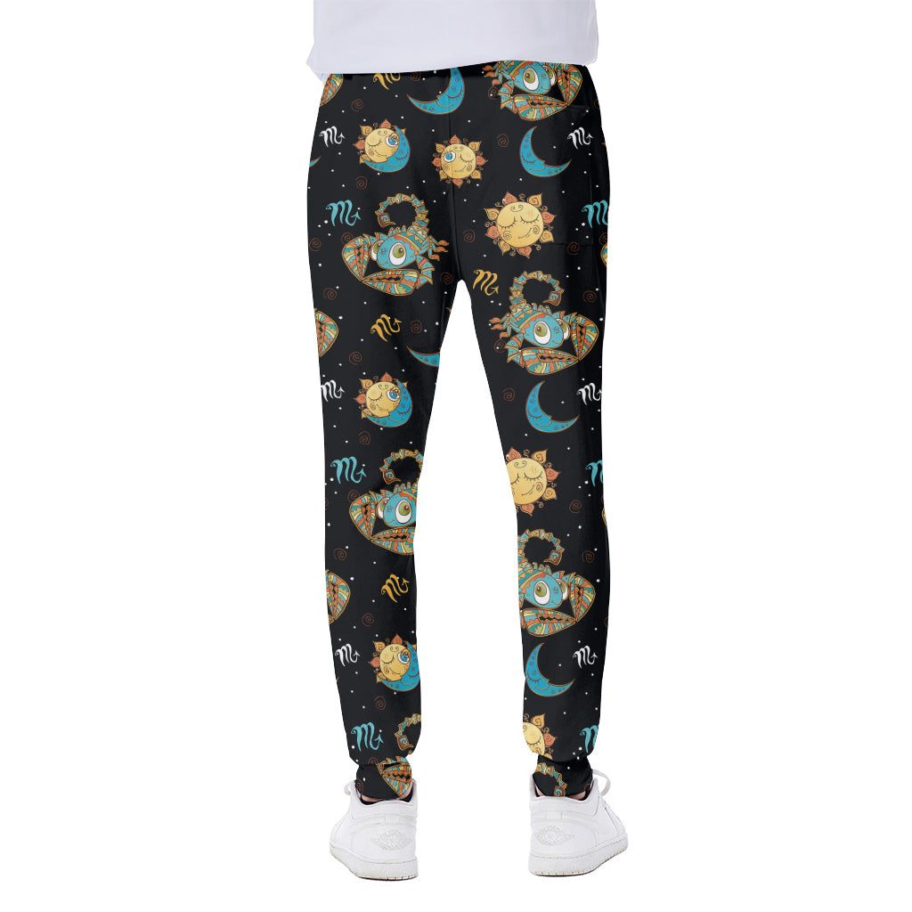 Cute Cartoon Scorpio Pattern Print Scuba Joggers
