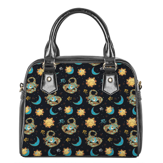 Cute Cartoon Scorpio Pattern Print Shoulder Handbag