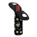 Cute Cartoon Scorpio Pattern Print Single Neoprene Wine Tote