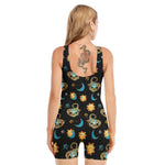 Cute Cartoon Scorpio Pattern Print Sleeveless One Piece Swimsuit