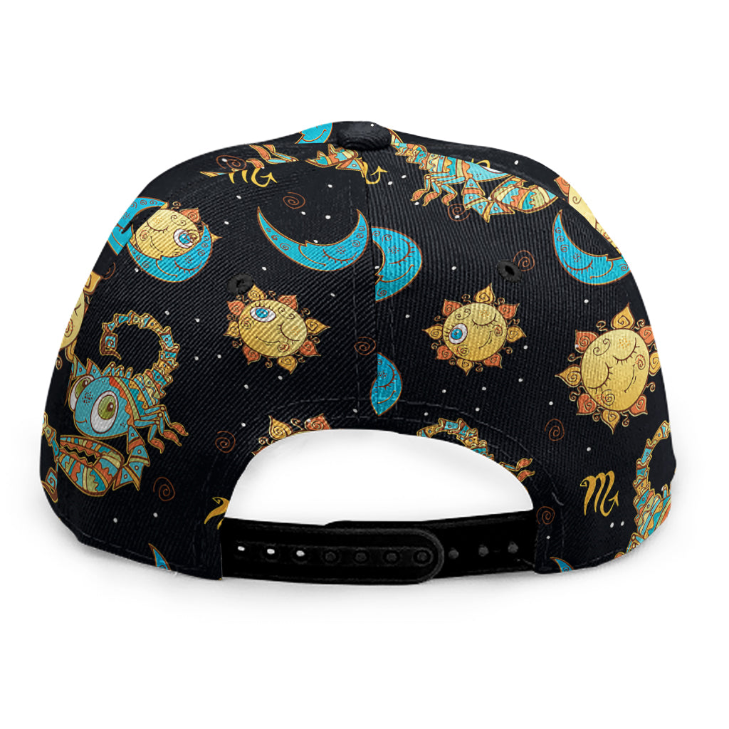 Cute Cartoon Scorpio Pattern Print Snapback Cap