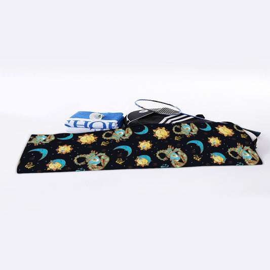 Cute Cartoon Scorpio Pattern Print Sports Towel