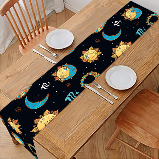 Cute Cartoon Scorpio Pattern Print Table Runner