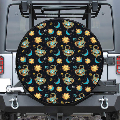 Cute Cartoon Scorpio Pattern Print Tire Cover