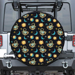 Cute Cartoon Scorpio Pattern Print Tire Cover