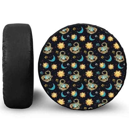 Cute Cartoon Scorpio Pattern Print Tire Cover